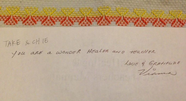 2014年、ヴァイアナ・スタイバル氏からのメッセージ（You are a wonder healer and teacher）